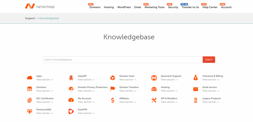 Namecheap Knowledgebase