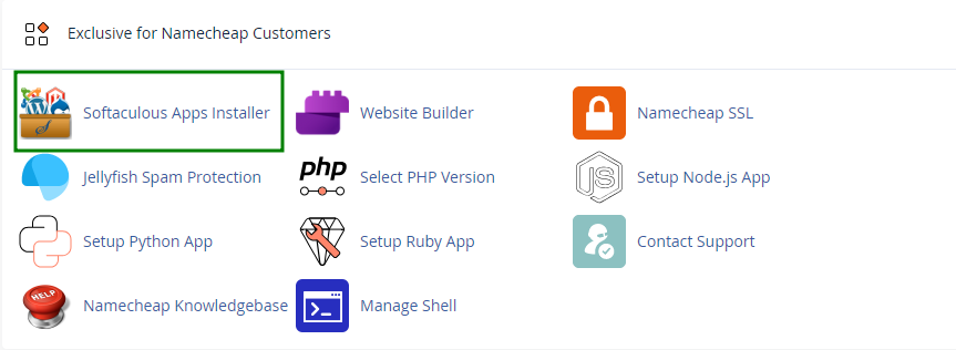 Namecheap Softaculous