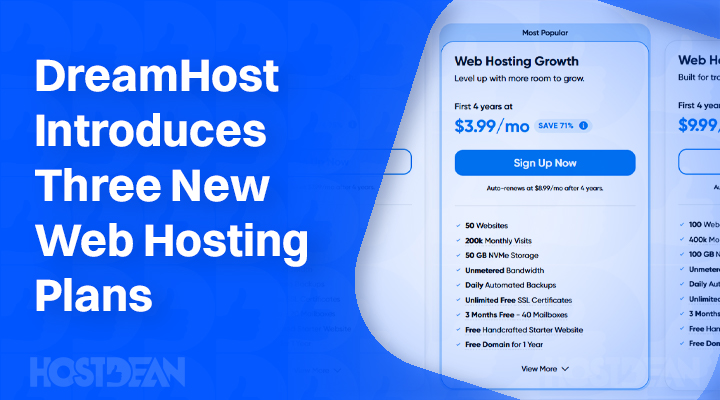DreamHost Introduces Three New Web Hosting Plans