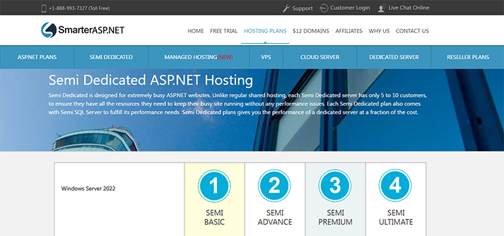 SmarterASP.NET Semi Dedicated ASP.NET Hosting