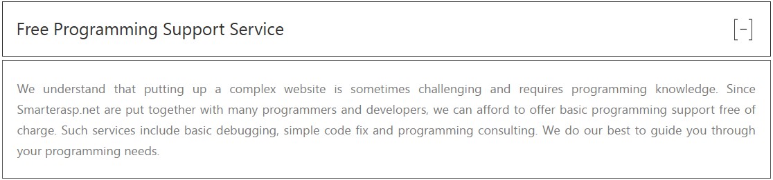 SmarterASP Free Programming Support Service