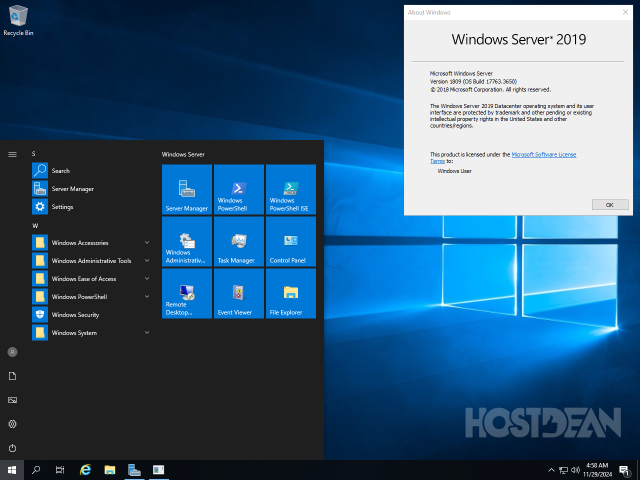 Windows Server 2019 Desktop